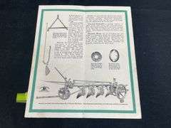 1922 John Deere Tractor Disc Plows Sales Literature