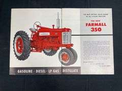 (2) IH Farmall 350 Tractor Sales Literature