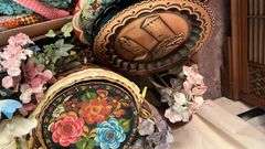 Crocheted Hangers, Decorative Plates, and Florals