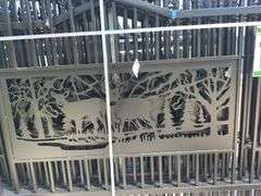 Metal Farm Driveway Gate 7 X 20 Ft 2 Pieces