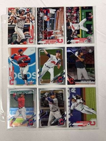 (16) Cleveland Indians/Guardians Stars Baseball Cards image