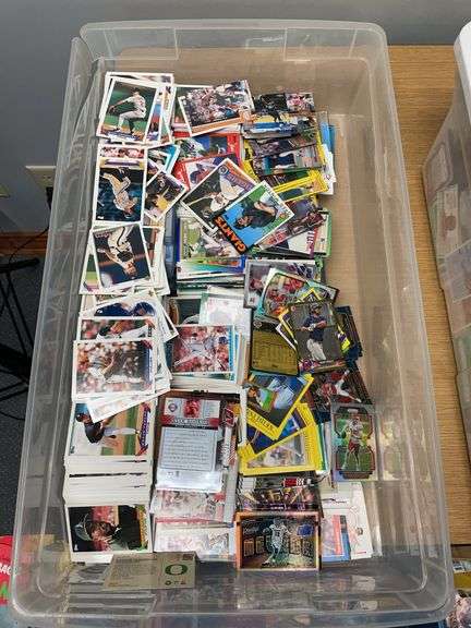 Tote Full of Mixed Sports Cards image