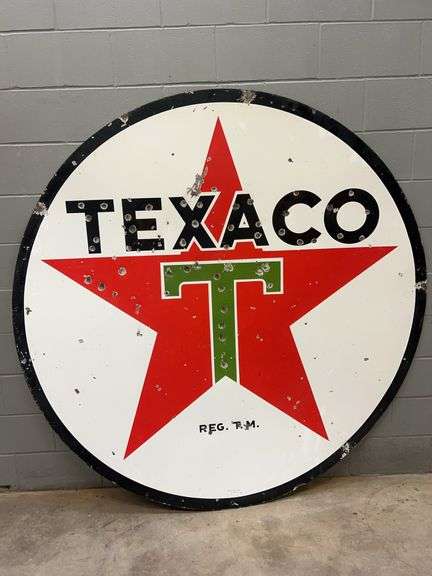 Texaco Double Sided Sign image