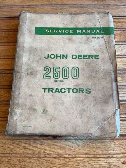 John Deere 2500 Series Tractor Service Manual image