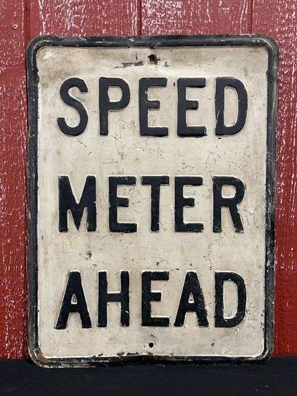 Speed Meter Ahead Street Sign image