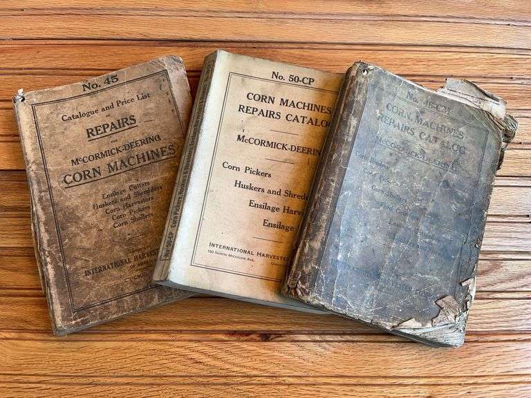 (3) IHC McCormick-Deering Corn Machines Repair Catalogs image