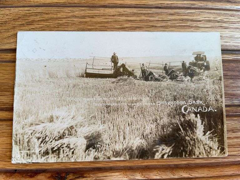 Case Steam Engine Photo Postcard image