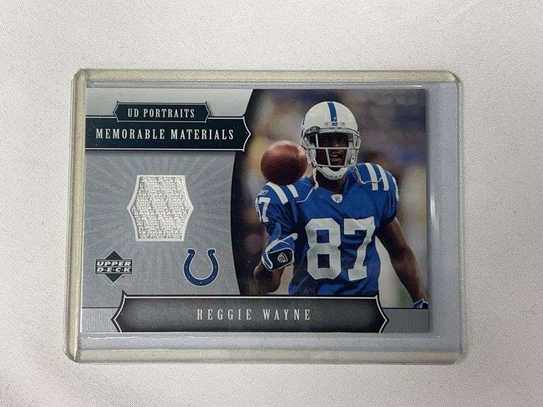 2005 Upper Deck Portraits #MM-RW Reggie Wayne Game Used Jersey Card image