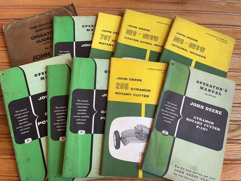 (10) John Deere Mower Manuals image