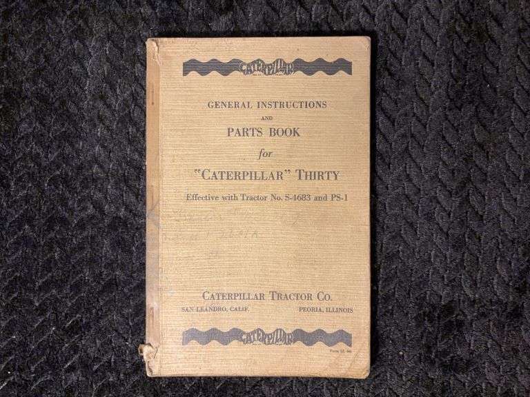 Caterpillar Thirty General Instructions and Parts Book image