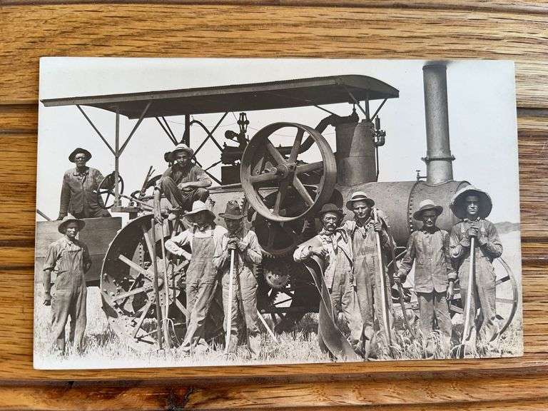 Buffalo Pitts Steam Engine Photo Postcard image