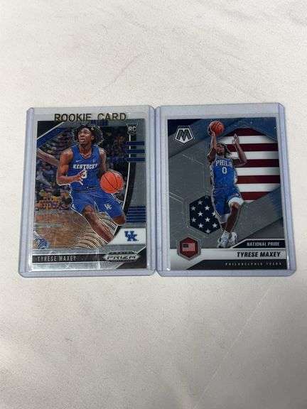 (2) 2020 Panini Prizm #54 & 259 Tyrese Maxey ROOKIES image