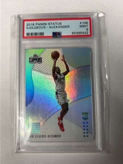 2018 Panini Status #106 S. Gilgeous-Alexander ROOKIE Graded PSA 9 image