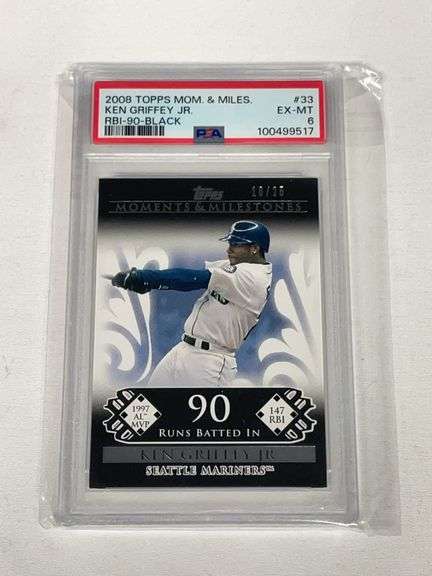 2008 Topps Moments & Milestones #33 Ken Griffey Jr. #'d/25 Graded PSA 6 image