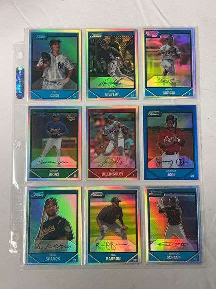 (9) Bowman Chrome Refractors Baseball Cards image