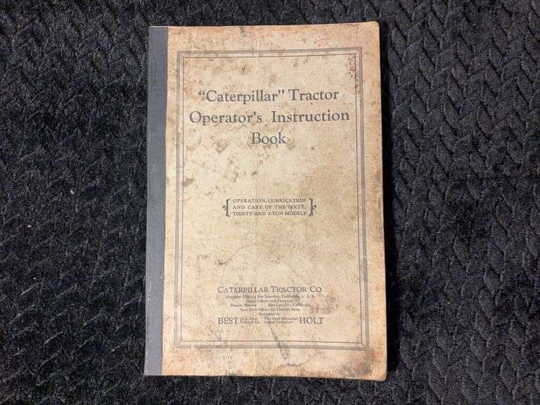 Caterpillar Operating Instruction Book for Sixty, Thirty, and 2-Ton Crawlers image