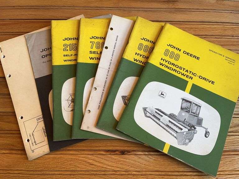 (7) John Deere Windrower Manuals image