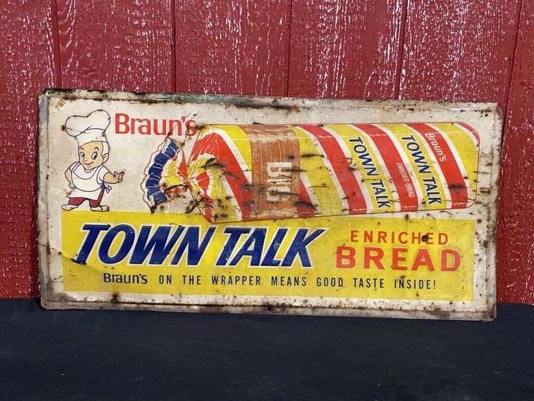 Braun's Town Talk Bread SST Sign image