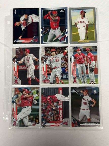 (18) Los Angeles Angels Stars Baseball Cards image