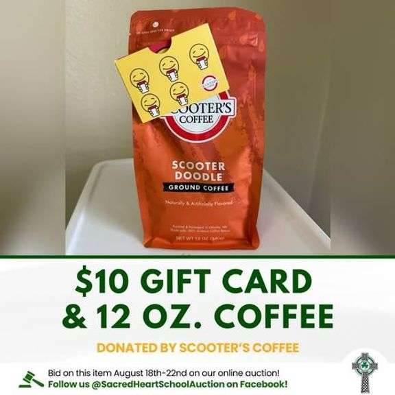 Scooter's Gift Card and Bag of Scooter Doodle Coffee image