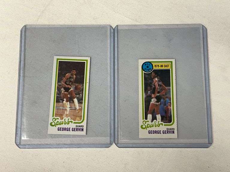 (2) 1980 Topps Mini #11 & 208 George Gervin image