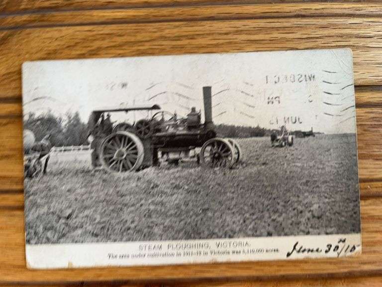 Australia Steam Engine Photo Postcard image