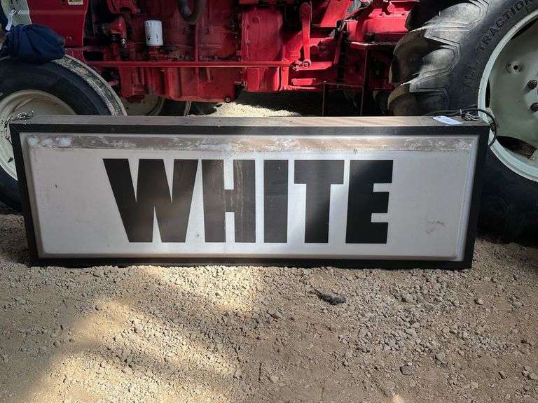 White Lighted Double Sided Bubble Sign image