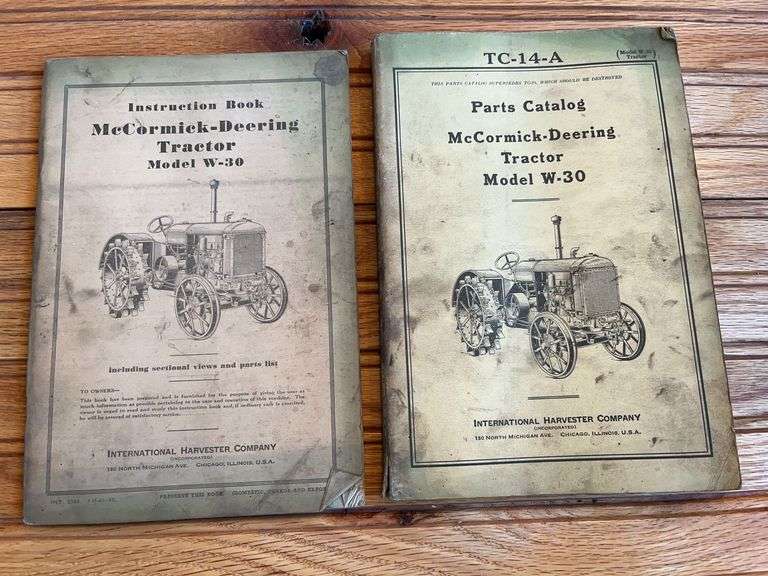 (2) McCormick-Deering W-30 Tractor Manuals image
