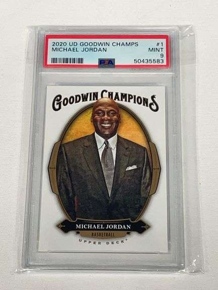 2020 UD Goodwin Champions #1 Michael Jordan Graded PSA 9 image