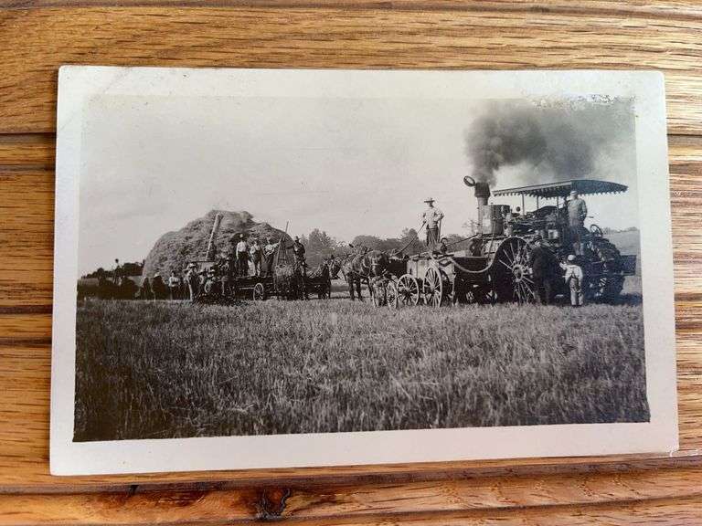 Steam Engine Photo Postcard image