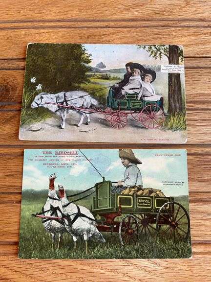 (2) Studebaker + Birdsell Postcards image