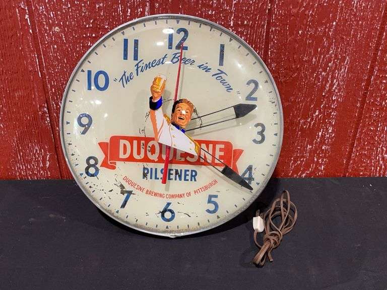 Duquesne Pilsener Lighted Clock image