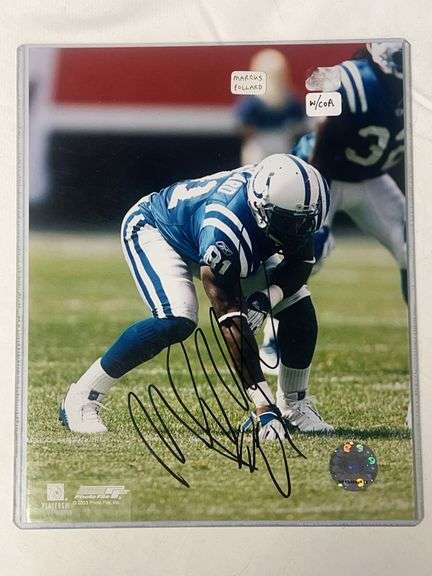 Marcus Pollard AUTO 8x10 Photo Indianapolis Colts w/ COA image