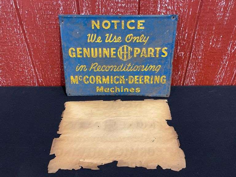 IHC McCormick-Deering Genuine Parts SST Sign image