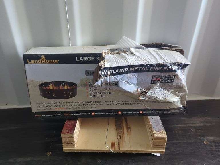 Landhonor 36" Round Fire Pit - Damaged box image