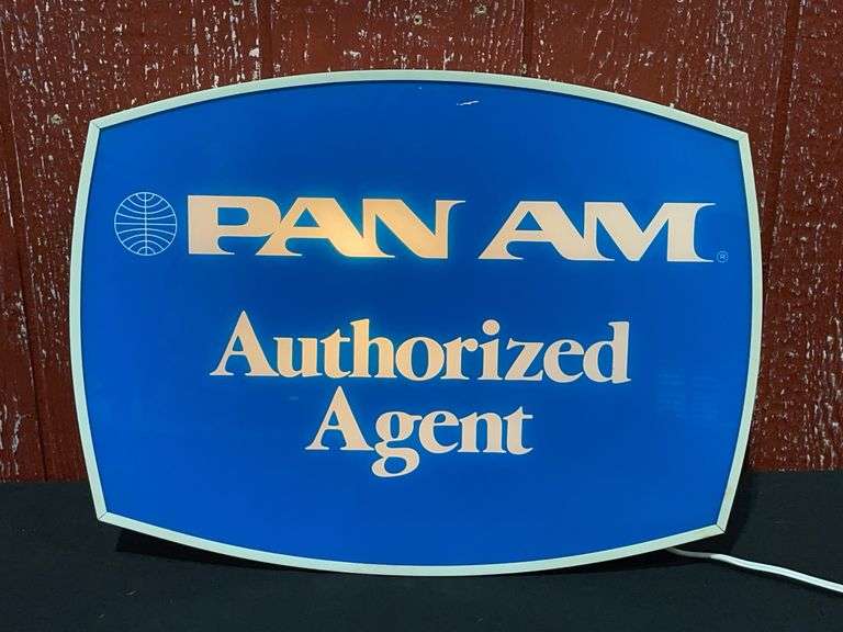 Pan Am Authorized Agent Lighted Sign image