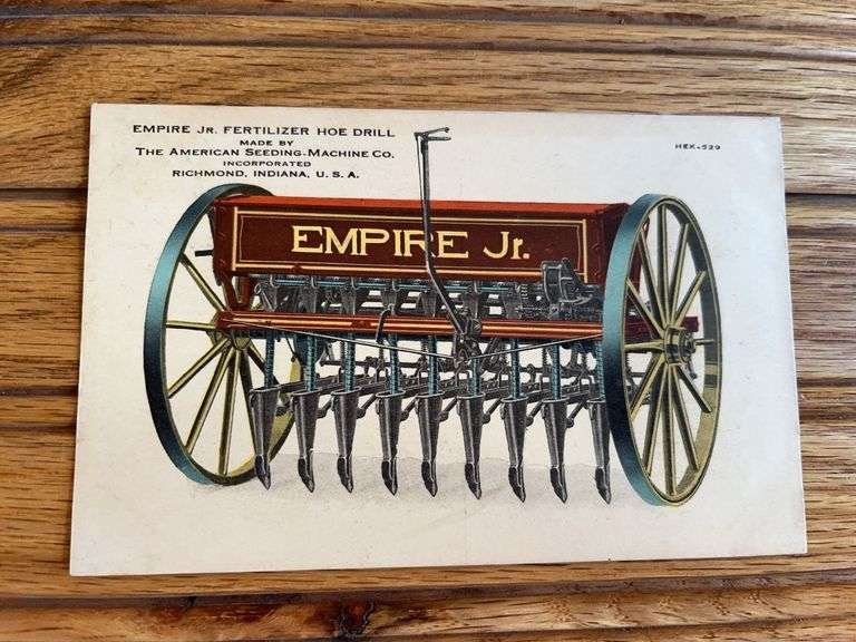 American Seeding Empire Jr. Hoe Drill Postcard image