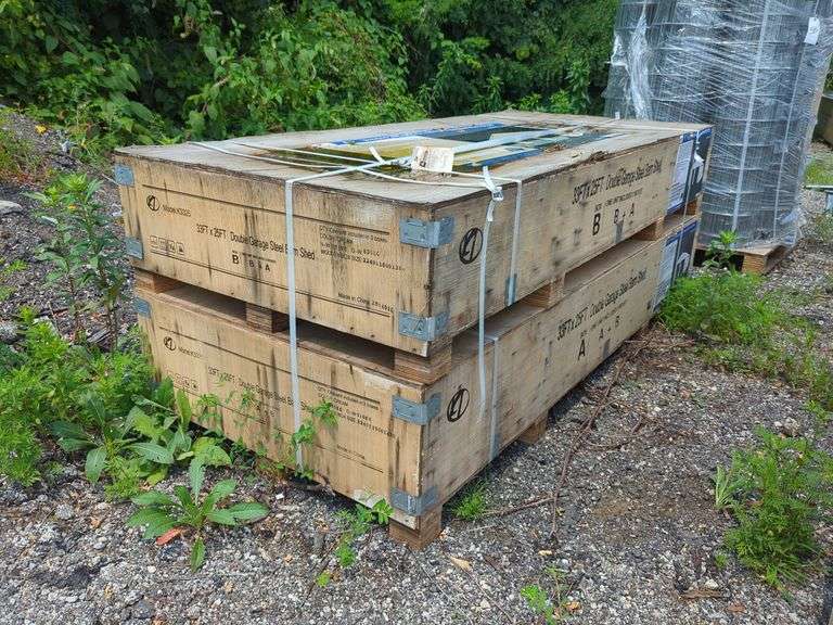 KJ - 33 ft x 25 ft Double Garage Steel Barn Shed - K3325 image