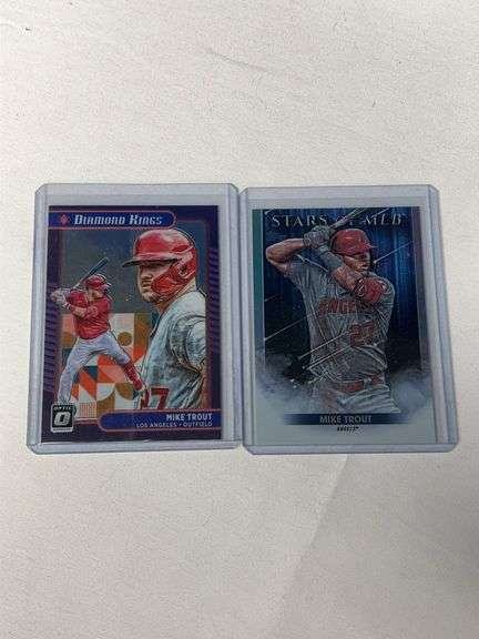 (2) Optic & Topps Mike Trout MLB Cards image