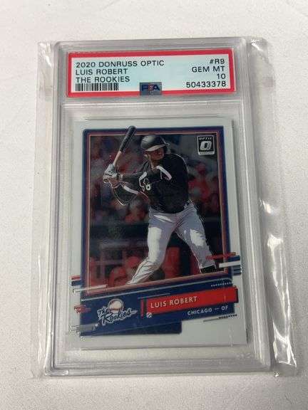 2020 Donruss Optic The Rookies #R9 Luis Robert ROOKIE Graded PSA 10 GEM image
