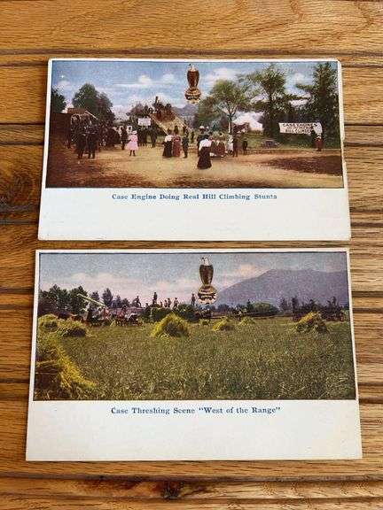(2) Case Steam Engine Postcards image