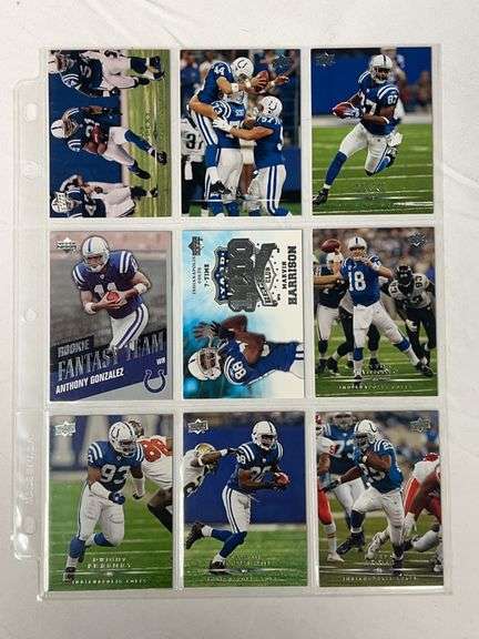 (9) Indianapolis Colts Stars Football Cards image