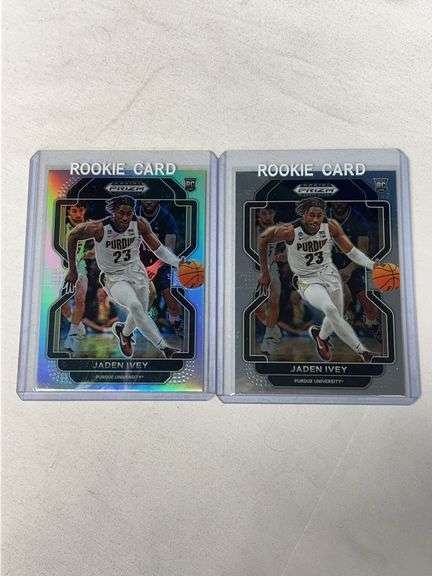 (2) Panini Prizm #53 Jaden Ivey Base & HOLO ROOKIES image