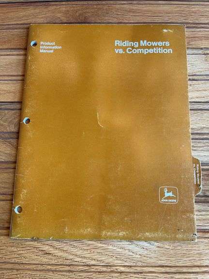 1976 John Deere Riding Mowers vs. Competition Manual image