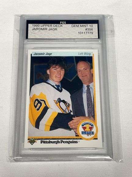 1990 Upper Deck #356 Jaromir Jagr ROOKIE Graded FGS 10 GEM image