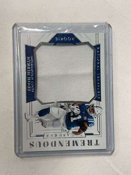 2018 Panini National Treasures #TT-17 Nyheim Hines ROOKIE Patch image