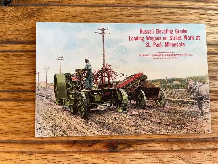 Russell Elevating Grader Postcard image