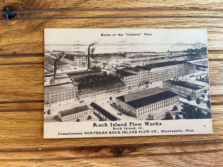 Rock Island Plow Works Postcard image