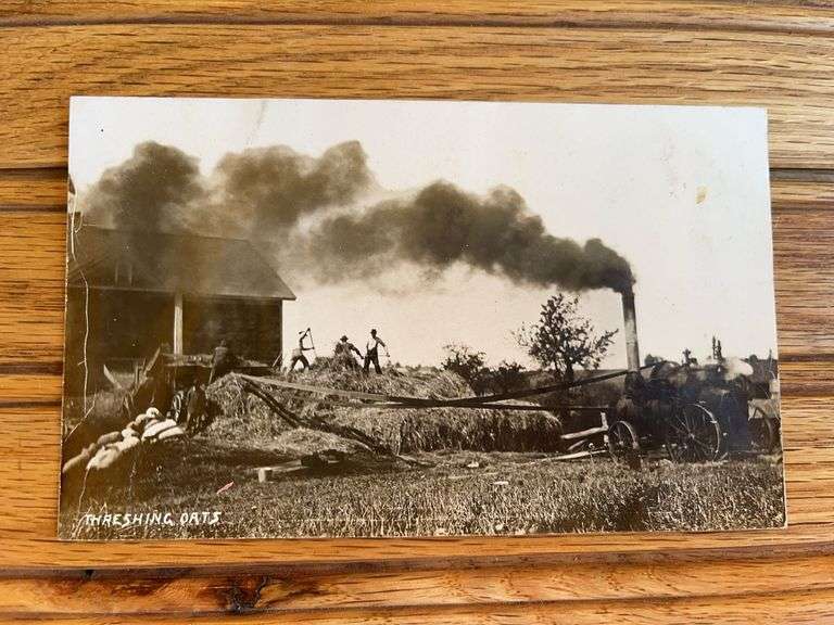 Portable Steam Engine Photo Postcard image