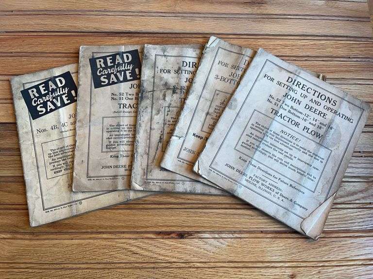 (5) John Deere Plow Manuals image